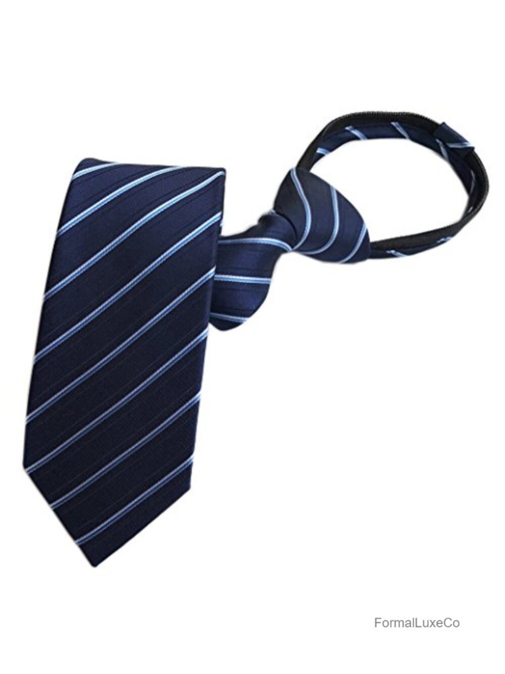 Men's Slim Fit Zipper Necktie - Microfiber Polyester Stain Resistant